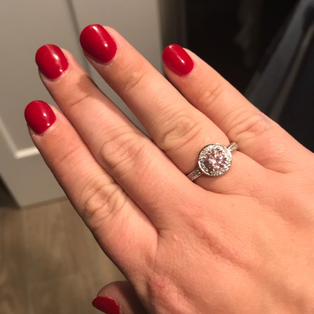Pink cz ring